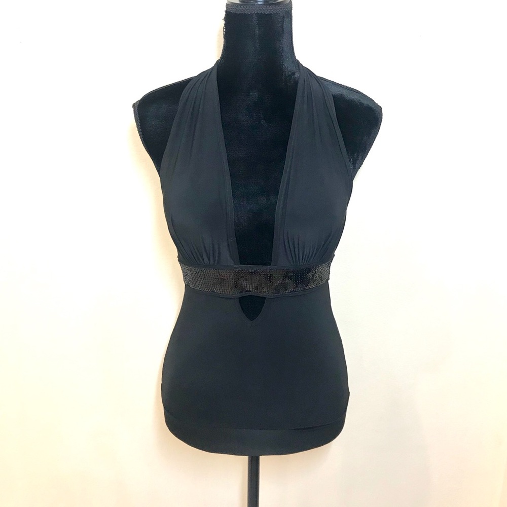 Black Bra Cup Halter Top!